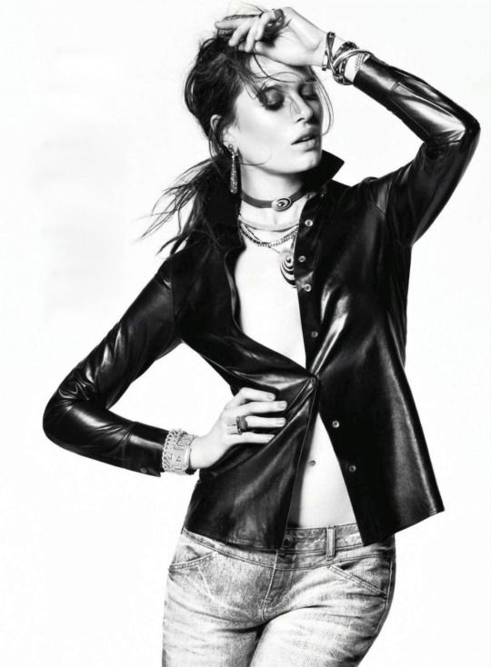 Image of: Faux leather shirt