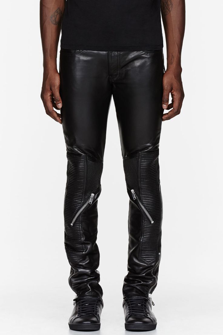 Image of: Mens leather and zips.