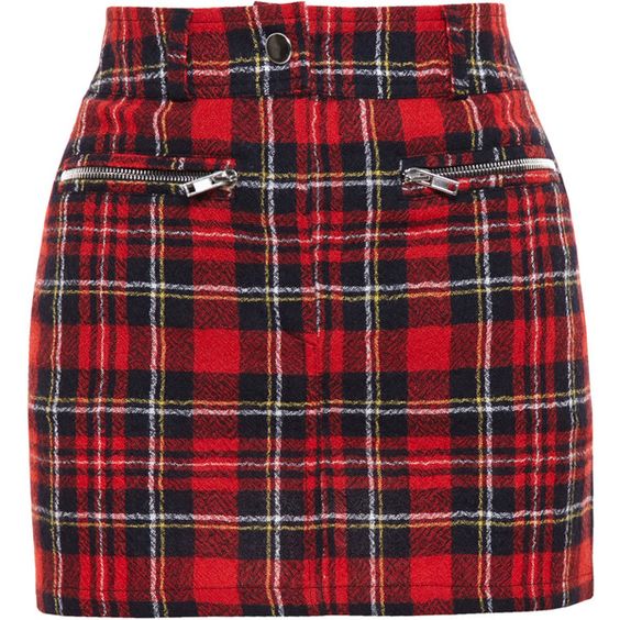 Image of: Red tartan skirt