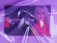 Semi-transparent lilac latex sheeting with shine applied. thumbnail image.