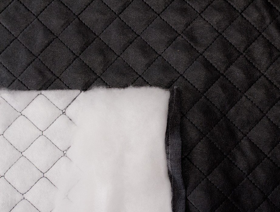Mjtrends Black Quilted Faux Leather Fabric, How To Make Fake Leather Fabric