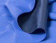 Double sided blue and navy latex sheeting with shine applied.. thumbnail image.