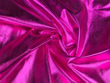 hot pink metallic foil lame spandex