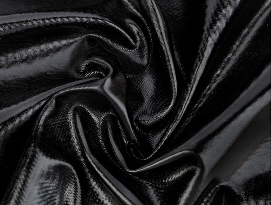 Black Metallic Spandex Lame Fabric 56” With Sold By The Yard