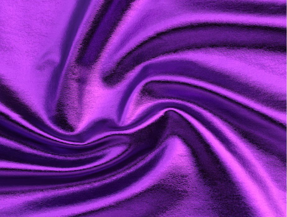 Metallic Foil Spandex Fabric - Purple - Spandex Lame Shiny Fabric 2 Wa