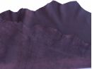 both sides of purple lambskin leather hide