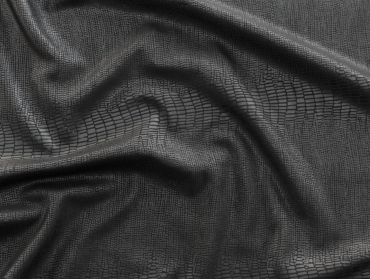 spandex alligator print black fabric
