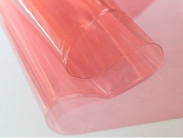 pastel pink clear vinyl translucent material