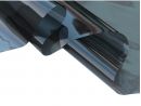 dark grey clear vinyl fabric material