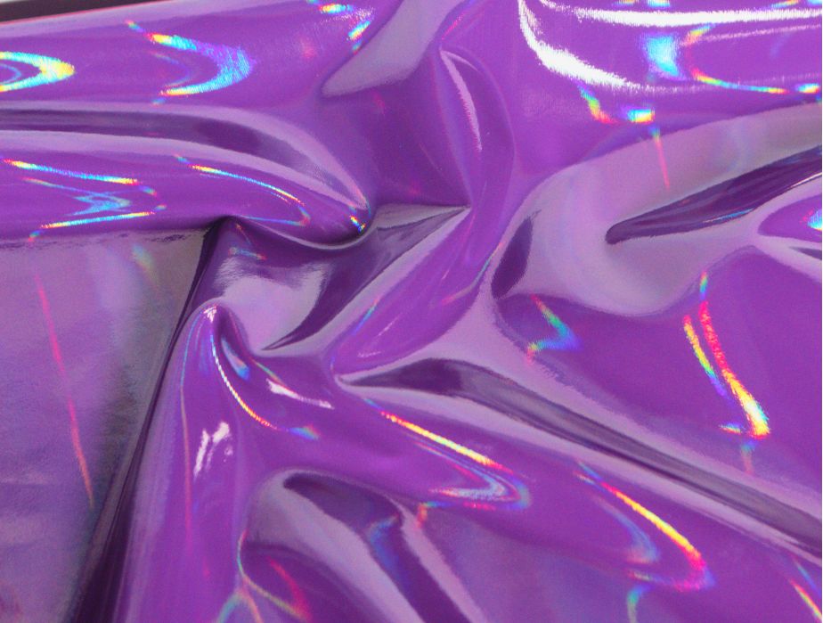 MJTrends: Stretch PVC Fabric: Iridescent Purple