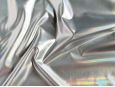 iridescent silver stretch vinyl fabric thumbnail image.