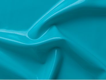 turquoise latex rubber shiny stretchy fabric
