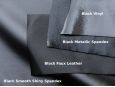 black smooth shiny spandex fabric thumbnail image.