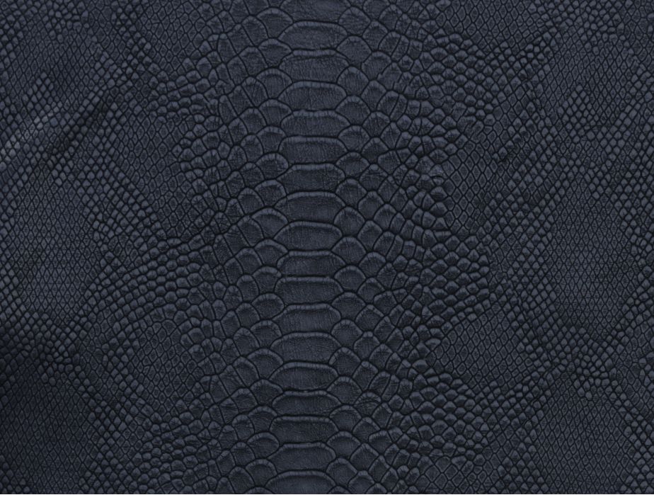 Black Crocodile Textured Faux Leather Bralette 
