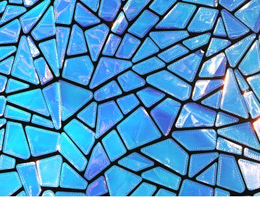 iridescent blue vinyl sequin fabric