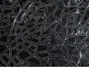 black vinyl sequin fabric