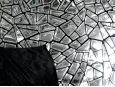 glass shards metallic silver sequin vinyl fabric thumbnail image.