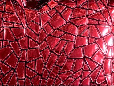 red sequin vinyl plastic fabric