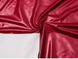 Deep red wine colored stretch vinyl fabric. thumbnail image.
