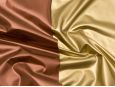 Contrast between bronze and gold vinyl fabric. thumbnail image.