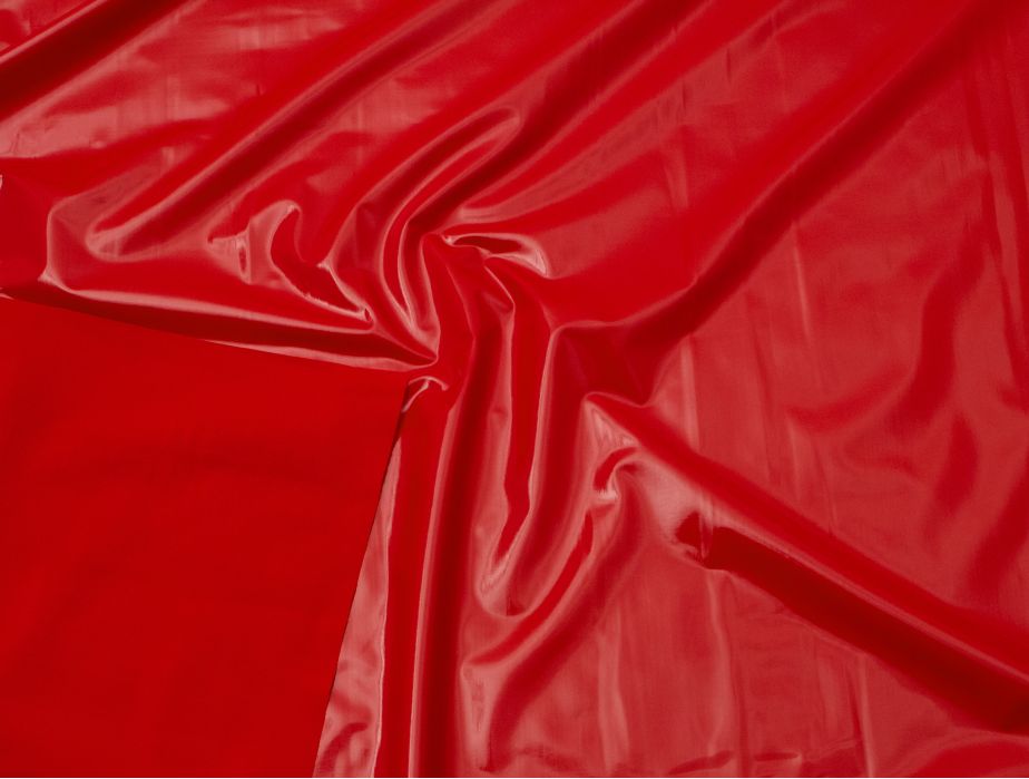 2 Way Stretch Vinyl Latex Fabric - Red
