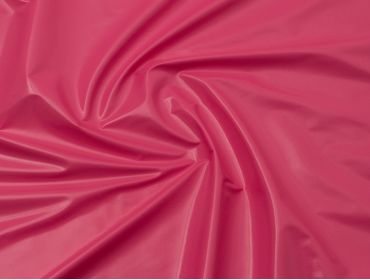 Hot pink shiny vinyl fabric.