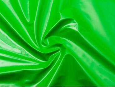 Lime green vinyl fabric.