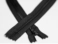 Black YKK nylon zipper. thumbnail image.