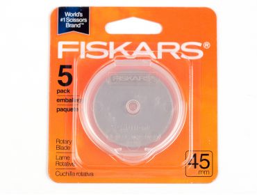 Fiskars 5 pack of rotary cutting blades.