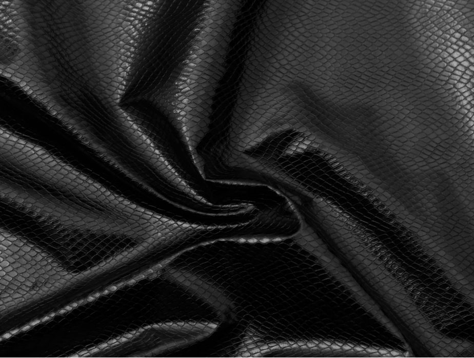 MJTrends: Crocodile Fabric: Black 4-way stretch