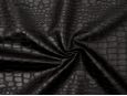 Black crocodile faux reptile print fabric. thumbnail image.