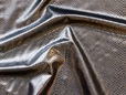Metallic bronze gold snakeskin reptile print fabric. thumbnail image.