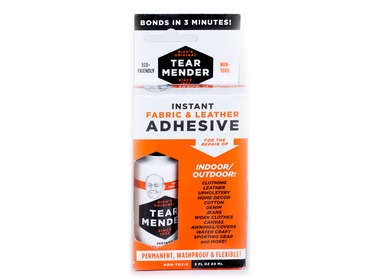 Instant fabric leather adhesive.