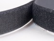 Closeup of black sew-on velcro fastener. thumbnail image.