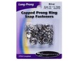 Silver capped snaps for shirts, blouses, jeans, bags, upholstery, etc. thumbnail image.
