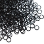 Black jump rings for jewelry making. thumbnail image.