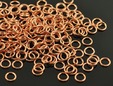 Copper jump rings uplcose. thumbnail image.
