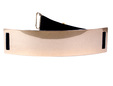 Gold metal belt with elastic waist. thumbnail image.