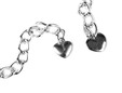 Silver belt heart chain clasp. thumbnail image.