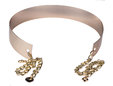 Womens gold belt with chain clasp. thumbnail image.