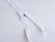 White 18 inch invisible zipper. thumbnail image.