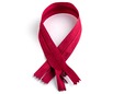 Wine red colored 7 inch invisible zipper. thumbnail image.