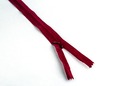 Dark red invisible nylon teeth 7 inch invisible zipper. thumbnail image.