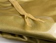 Gold nylon invisible zipper matched to gold fabric. thumbnail image.