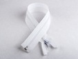 White nylon non-separating 14 inch zipper. thumbnail image.