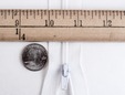 30 inch white nylon zipper shown up-close. thumbnail image.