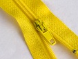 Close up of yellow 7 inch non-separating zipper. thumbnail image.