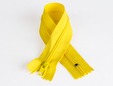 Yellow non-separating 9 inch zipper. thumbnail image.