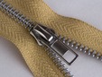 Gold non-separating aluminum teeth zipper. thumbnail image.