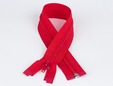 9 inch red nylon non-separating zipper. thumbnail image.